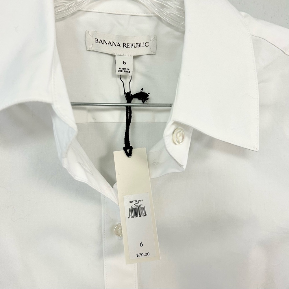 BR 🦴 Banana Republic Riley Italian Cuffed Menswear Shirt - Mtpl Sizes - Picture 6 of 7